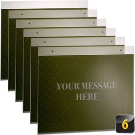 Officemate Horizontal Sign Holder: Clear Plastic Double-Sided 11x8.5’’ 6/Box - Signs & Nameplates