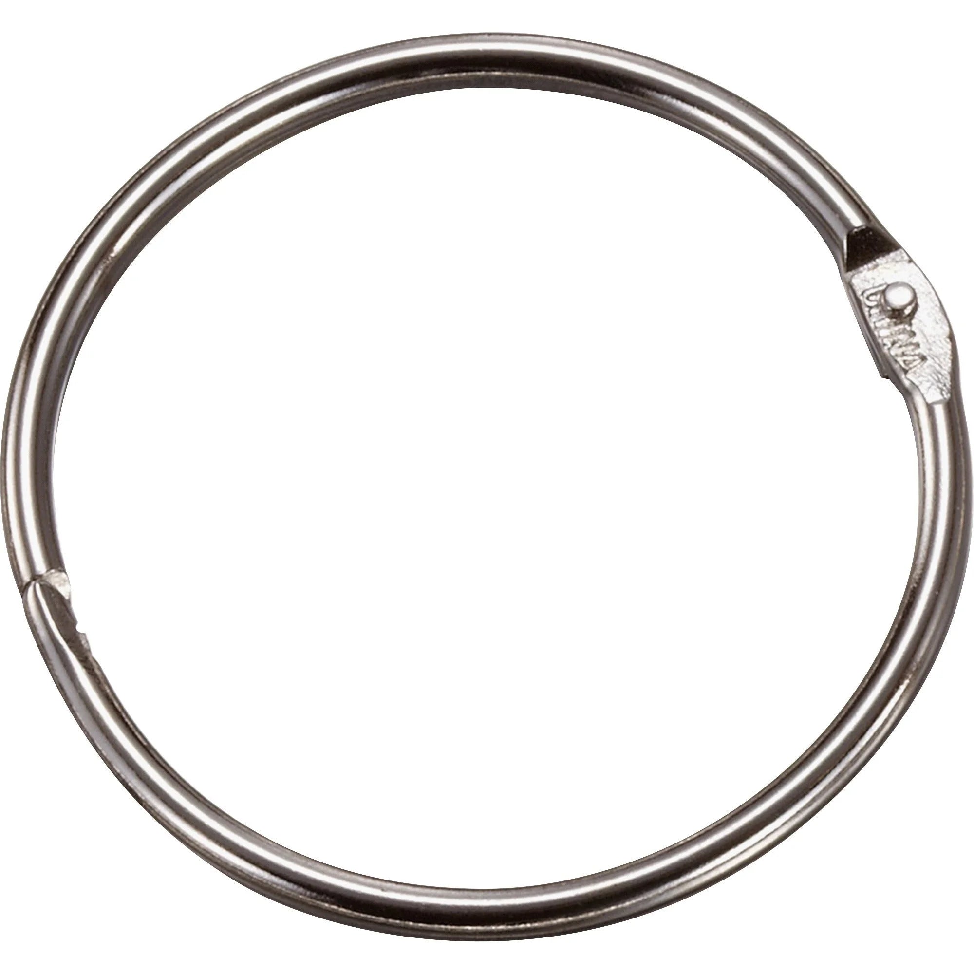 Officemate Loose-Leaf Book Rings: 1.5’’ Silver Metal Rings (100/Box) - Binder / Bulldog Clips
