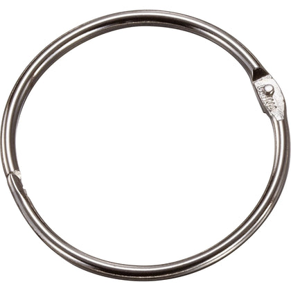 Officemate Loose-Leaf Book Rings: 1.5’’ Silver Metal Rings (100/Box) - Binder / Bulldog Clips