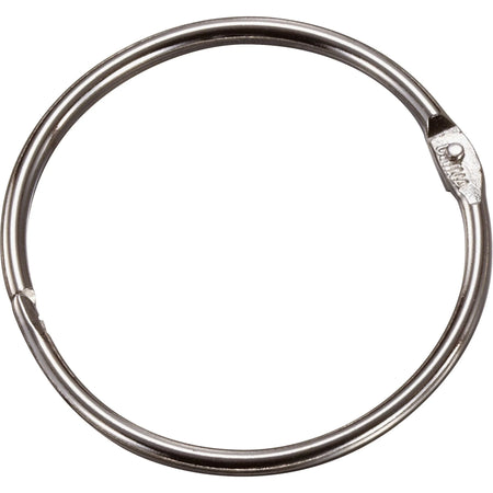 Officemate Loose-Leaf Book Rings: 1.5’’ Silver Metal Rings (100/Box) - Binder / Bulldog Clips