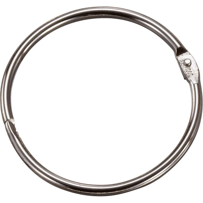 Officemate Loose-Leaf Book Rings: 2’’ Silver Metal Rings (50/Box) - Binder / Bulldog Clips