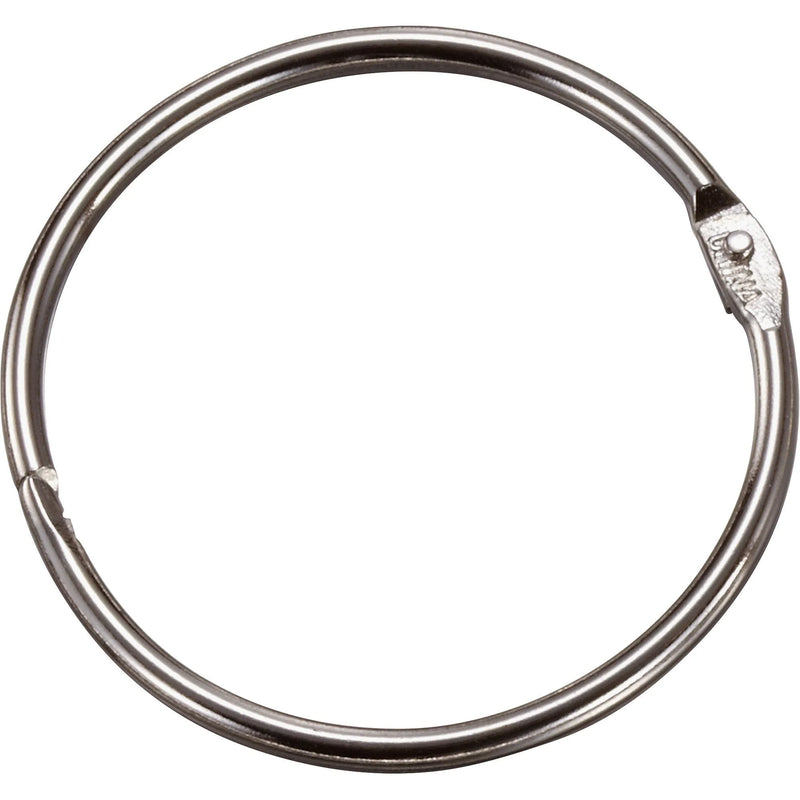 Officemate Loose-Leaf Book Rings: 2’’ Silver Metal Rings (50/Box) - Binder / Bulldog Clips