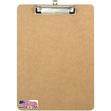 Officemate Low-profile Clipboard: 1’’ Clip 9’’ x 12 1/2’’ Hardboard - Brown - Clipboards