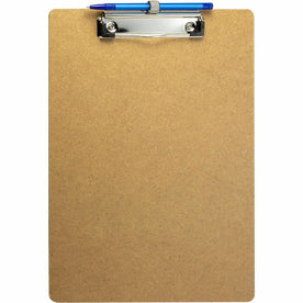 Officemate Low Profile Wood Clipboard with Pen Holder - 6 Pack - Clipboards