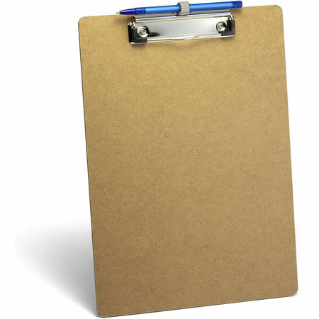 Officemate Low Profile Wood Letter Size Clipboard w Pen Holder - Alternate-Image2