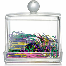Officemate Paper Clip Dispenser: Clear PVC-free Design - Clips