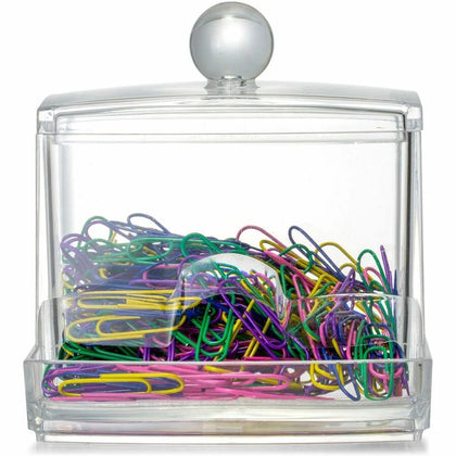 Officemate Paper Clip Dispenser: Clear PVC-free Design - Clips