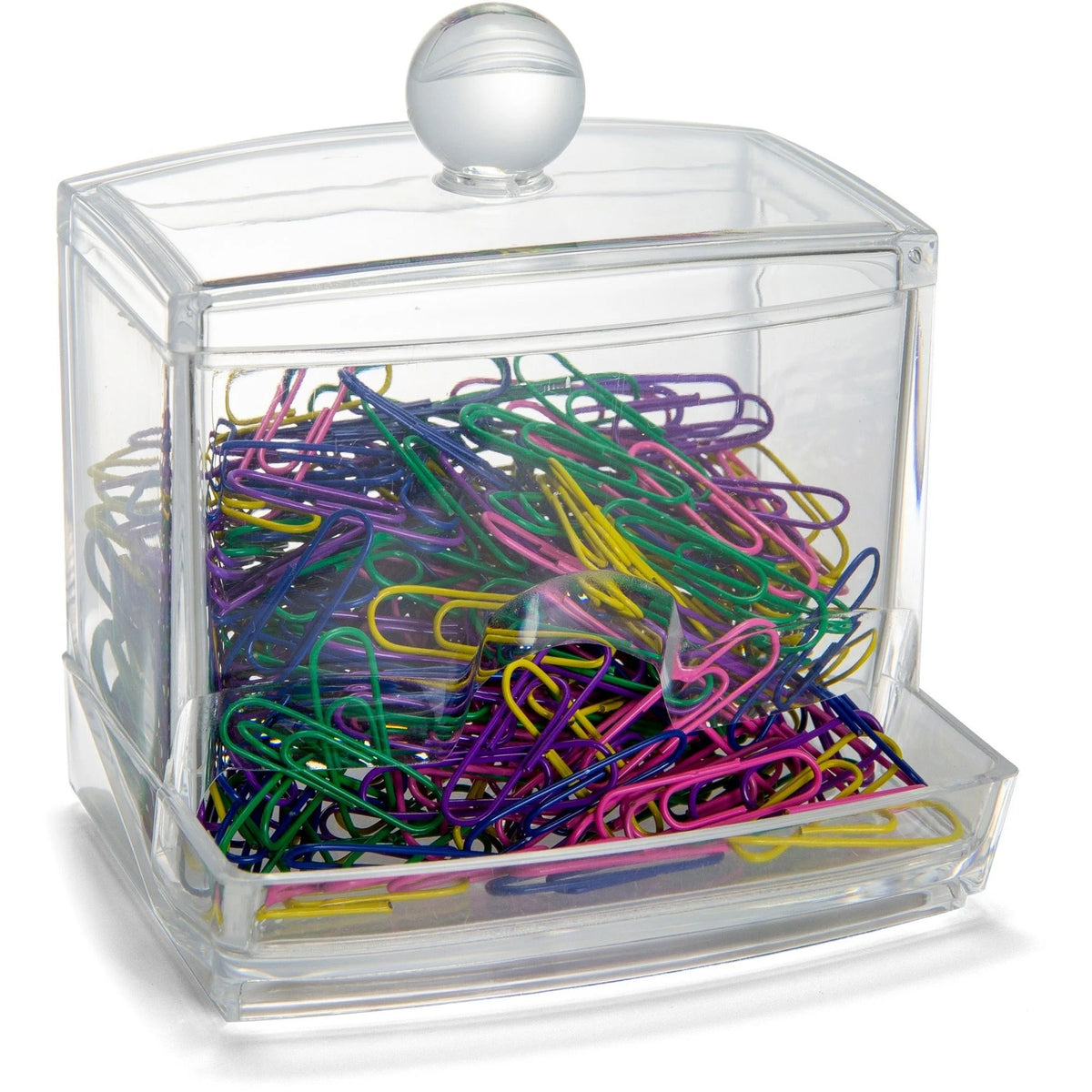 Officemate Paper Clip Dispenser: Clear PVC-free Design - Clips