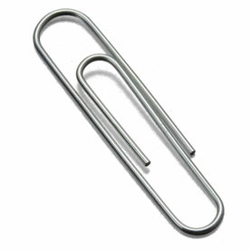 Officemate Paper Clips: No. 1 Silver Steel 100/Box 10 Packs - Clips