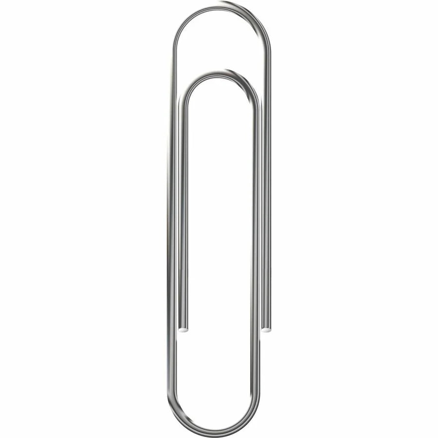 Officemate Paper Clips: No. 1 Silver Steel 100/Box 10 Packs - Clips