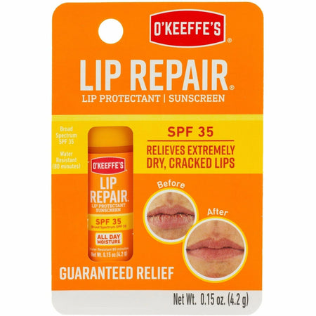 O’Keeffe’s Lip Repair SPF 35: Moisturizing Sunscreen for Dry Lips - Personal Hygiene Supplies