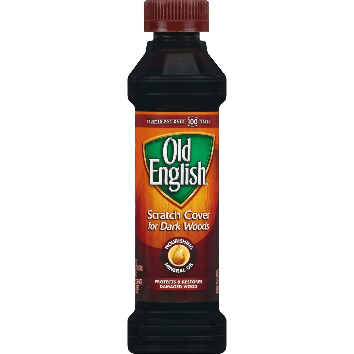 Old English Scratch Cover Polish: Dark Brown - 8 fl oz - 6/Carton - Specialty Cleaners