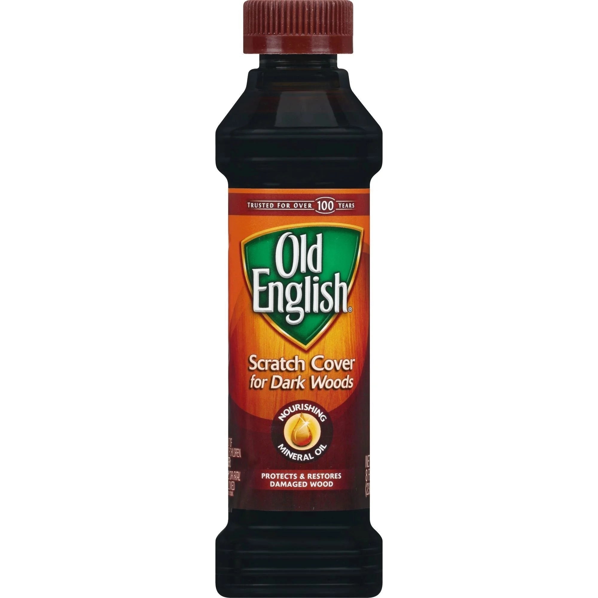 Old English Scratch Cover Polish: Dark Brown - 8 fl oz - 6/Carton - Specialty Cleaners