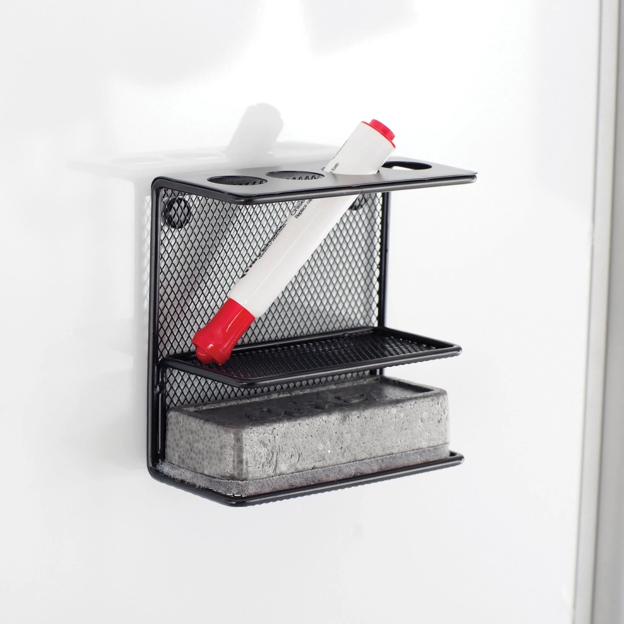 Onyx Mesh Marker Holder: Steel Wire Black - 2.5’’ x 5.3’’ - Board & Easel Accessories