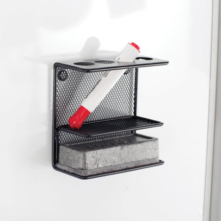 Onyx Mesh Marker Holder: Steel Wire Black - 2.5’’ x 5.3’’ - Board & Easel Accessories