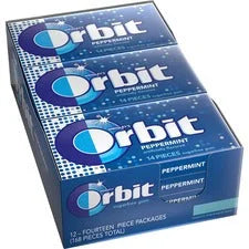 Orbit Peppermint Sugarfree Gum: 12 Packs Individually Wrapped - Sweets