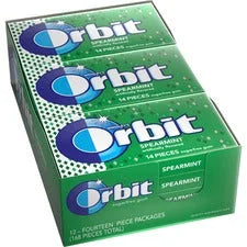 Orbit Spearmint Sugar-free Gum: 12 Packs Individually Wrapped - Sweets