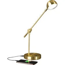 OttLite Direct LED Desk Lamp - 18’’ Height x 4’’ Width - Bulb - Adjustable USB Charging Shade Touch-activated