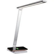 OttLite Entice LED Desk Lamp - 22’’ Height - Bulb - Matte - Qi Wireless Charging Adjustable Brightness USB Foldable