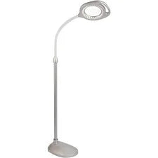 OttLite LED Magnifier Floor & Table Light - 54.8’’ Height - Bulb - Glare-free Flexible Neck Handle Adjustable - 240 lm