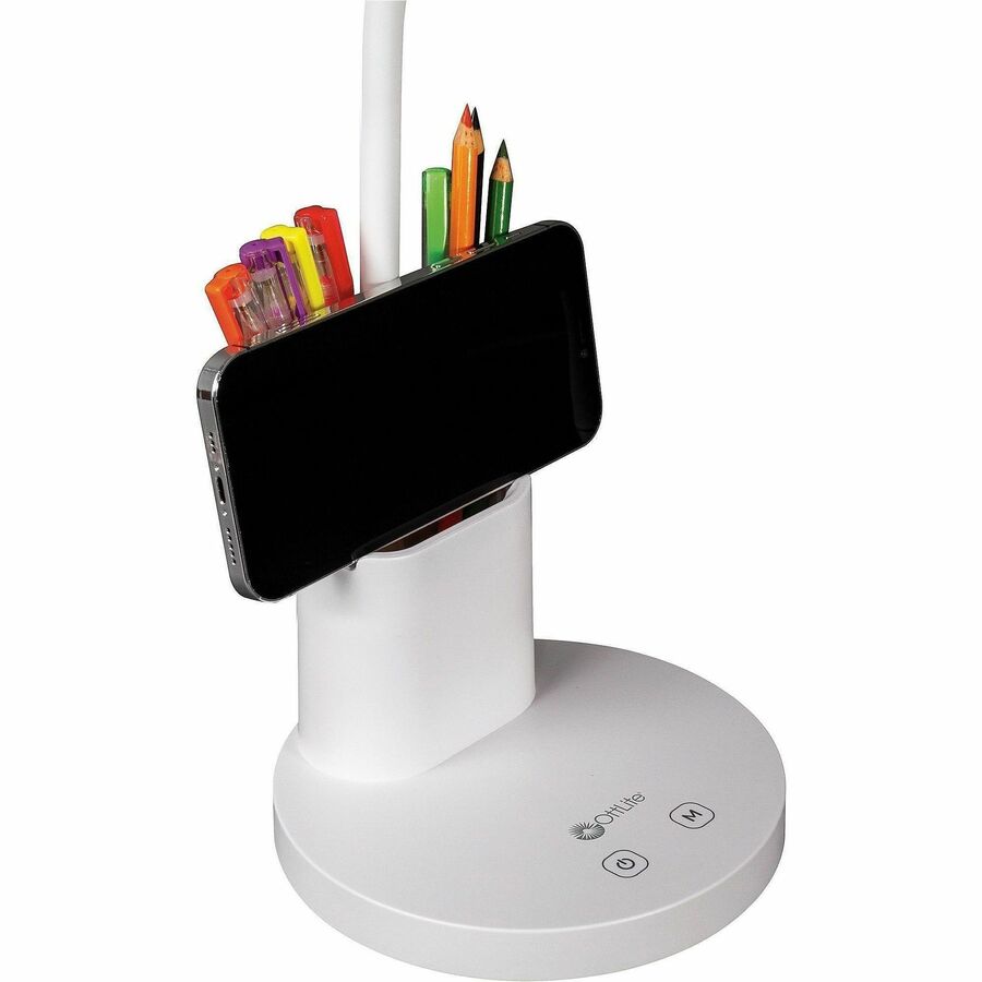 OttLite Rechargeable LED Lamp w/Phone Holder - Left