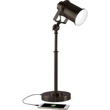 OttLite Restore LED Desk Lamp - 22’’ Height x 9’’ Width - Bulb - Adjustable Brightness USB Charging ClearSun