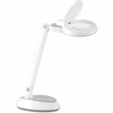 OttLite Space-Saving LED Magnifier Desk Lamp - 14.8’’ Height x 7.9’’ Width - 4.40 W Bulb - ClearSun Glare-free Light