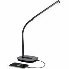 OttLite Strive LED Desk Lamp - Bulb - Flexible Neck ClearSun Touch-activated Adjustable Brightness USB Charging Height
