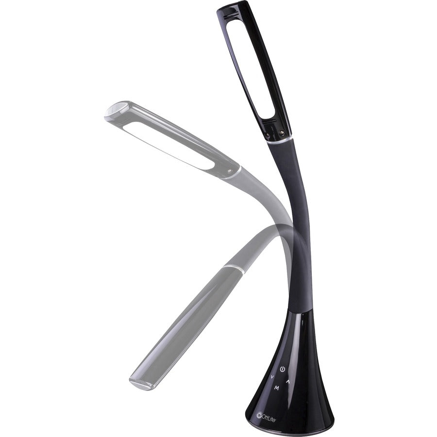 OttLite Swerve LED Desk Lamp with 3 Color Modes and USB - Left