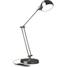 OttLite Wellness Series Refine LED Desk Lamp - 24’’ Height - Bulb - Brushed Nickel Metal - USB Charging Adjustable