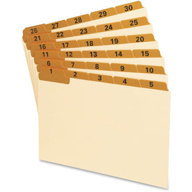 Oxford 1-31 Laminated Tab Manila Card Guides - 31 x Divider(s) - Printed Tab(s) - Digit - 8’’ Divider Width - Index