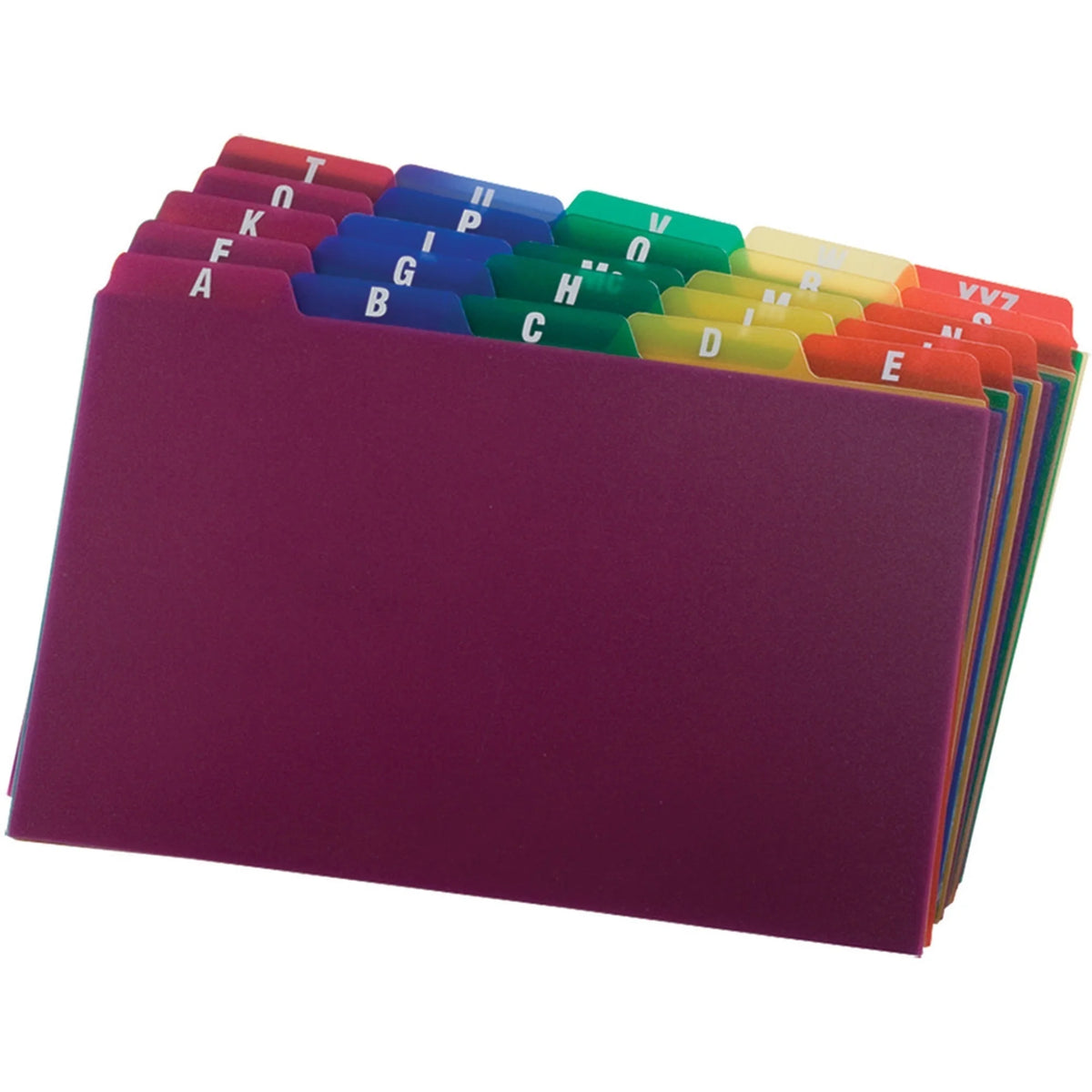 Oxford A-Z Poly Filing Index Cards: 26 Printed Tab Set Tear/Wear/Moisture Resistant - Cards & Accessories