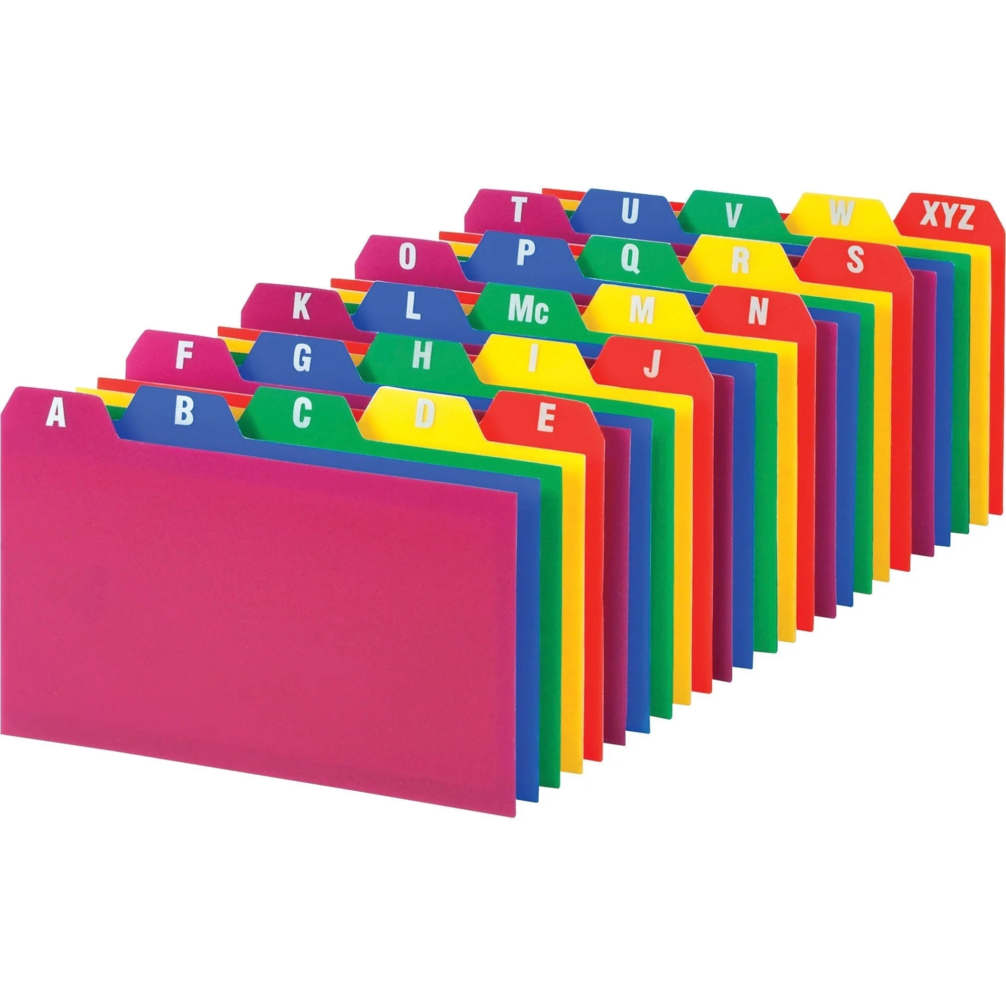 Oxford A-Z Poly Filing Index Cards - 5 Tab Set - Assorted Divider - 25/Set - & Accessories