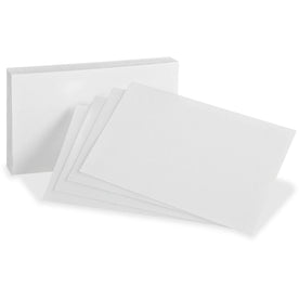 Oxford Blank Index Cards - Plain - 3’’ x 5’’ Sheet Size - White Paper - 300 / Pack - & Accessories