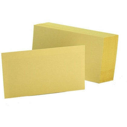 Oxford Colored Blank Index Cards - 100 Sheets - Canary Paper - 3’’ x 5’’ - Recycled - Durable - & Accessories