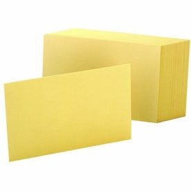 Oxford Colored Blank Index Cards - 100 Sheets - Plain - 4’’ x 6’’ Sheet Size - Canary Paper - Durable - Pack - &