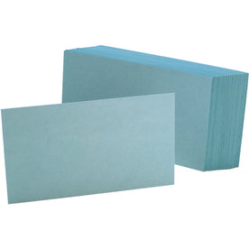 Oxford Colored Blank Index Cards - 100 Sheets - Plain - 3’’ x 5’’ Sheet Size - Blue Paper - Durable - Pack - &