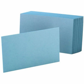 Oxford Colored Blank Index Cards - 100 Sheets - Plain - 4’’ x 6’’ Sheet Size - Blue Paper - Durable - Pack - &