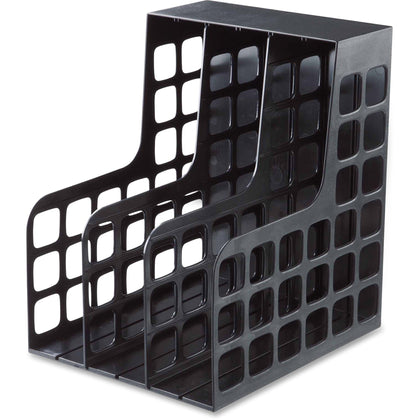 Oxford Decorack Shelf File: 2 Dividers Black Plastic - 1 Each - Literature Holders/Sorters