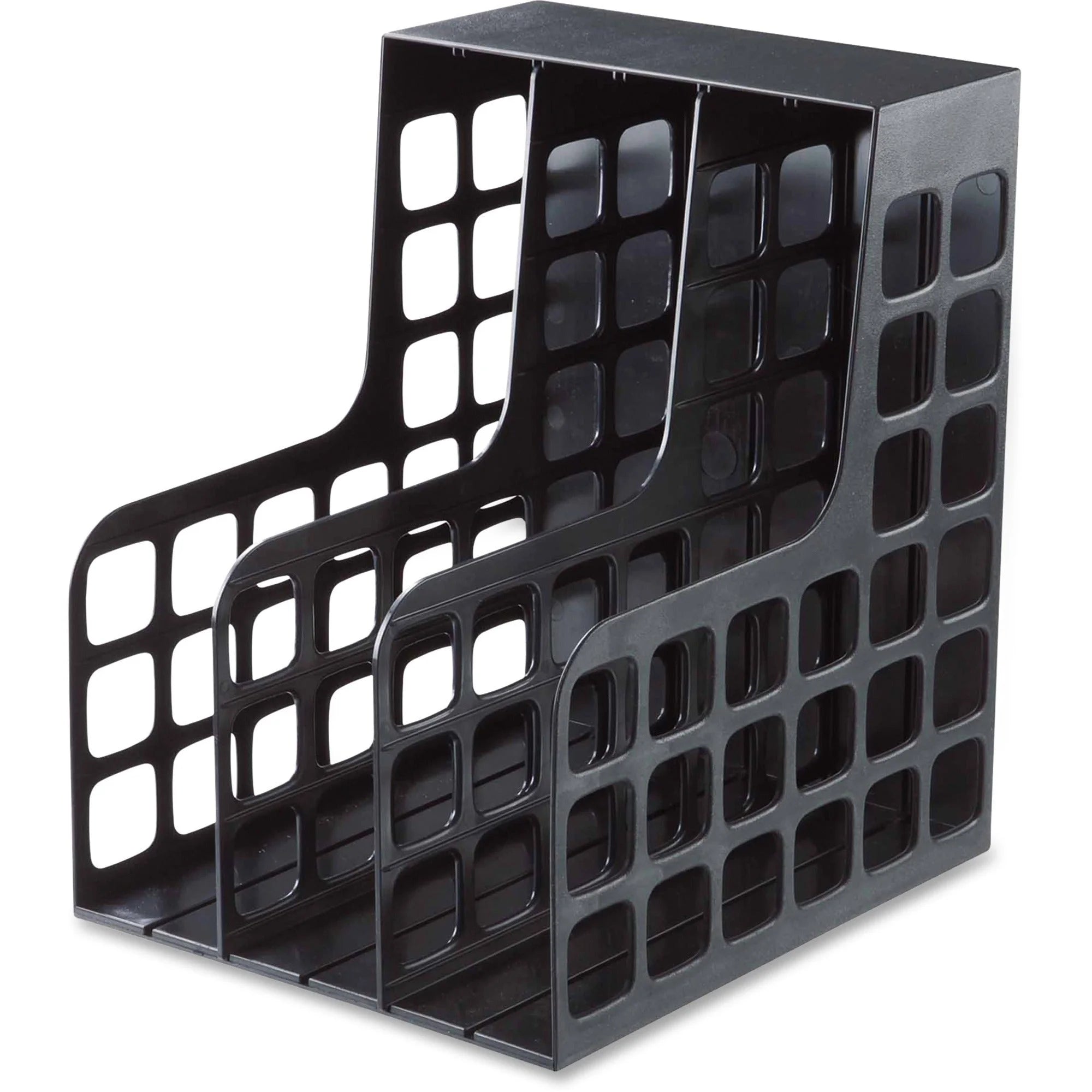 Oxford Decorack Shelf File: 2 Dividers Black Plastic - 1 Each - Literature Holders/Sorters