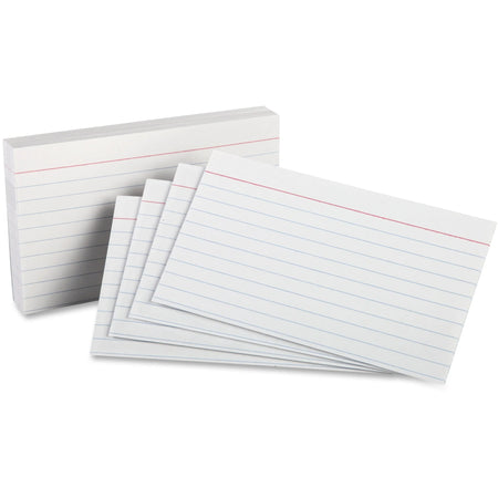 Oxford Index Cards: 3’’ x 5’’ - 85 lb - SFI Certified - White - 100 Pack - Cards & Accessories