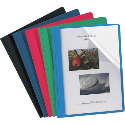 Oxford Letter Report Cover: 8 1/2’’ x 11’’ - 3 Tang Fasteners - Assorted Colors - Covers