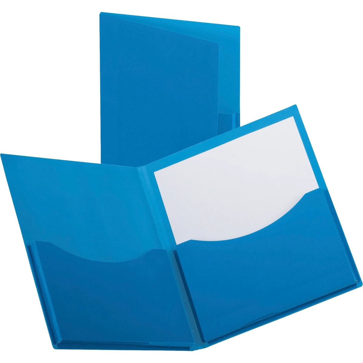 Oxford Navy Letter Pocket Folder - 200 Sheet Capacity - Laminated Gloss Finish - Report Covers