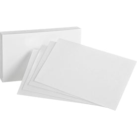 Oxford Plain Index Cards - 4’’ x 6’’ - 85 lb Basis Weight - Sustainable Forestry Initiative (SFI) - White - 100 / Pack