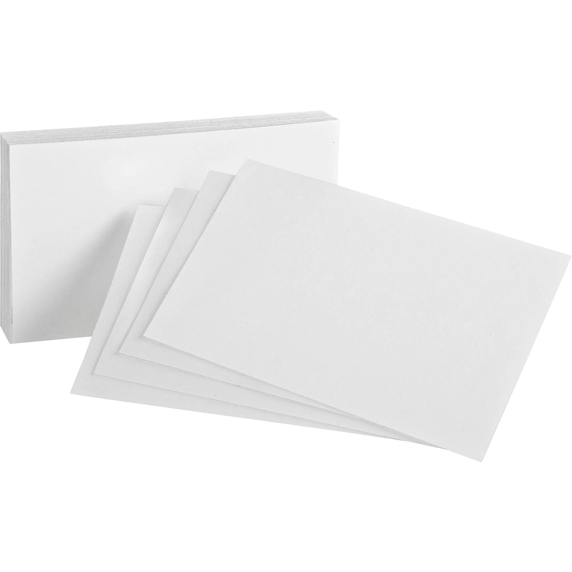 Oxford Plain Index Cards: 4’’ x 6’’ 85 lb SFI Certified - White - 100/Pack - Cards & Accessories
