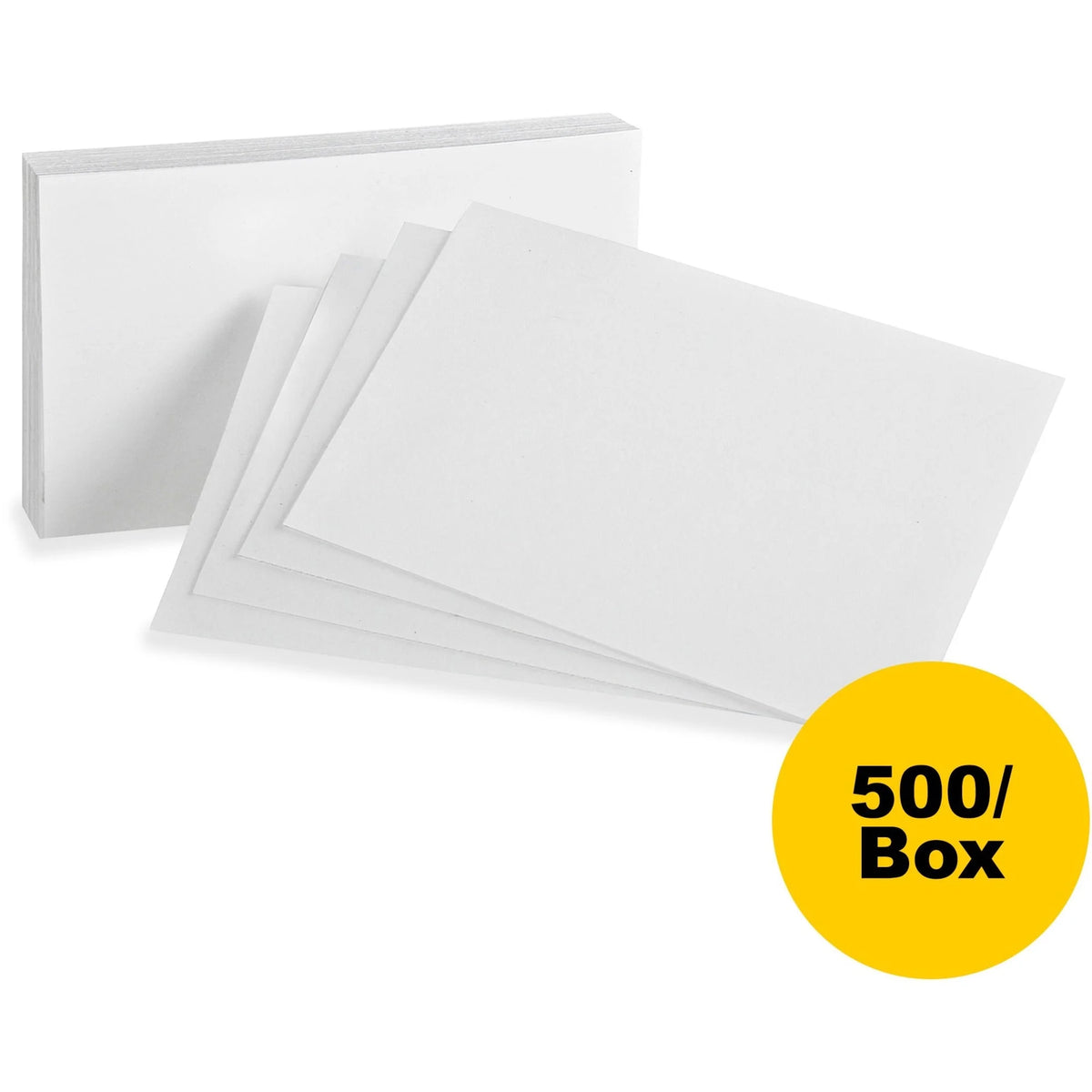 Oxford Plain Index Cards: 5’’ x 8’’ 85 lb - SFI Certified - White - 100/Pack - Cards & Accessories