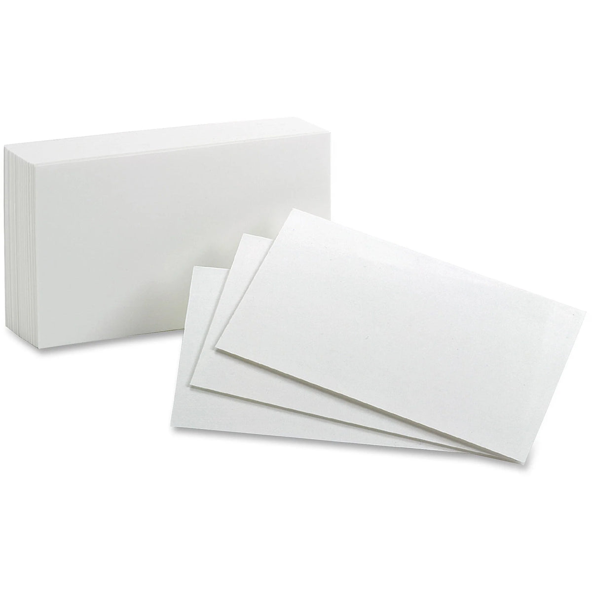 Oxford Plain Index Cards - 5’’ x 8’’ - Sustainable Forestry Initiative - White - 100 / Pack - & Accessories