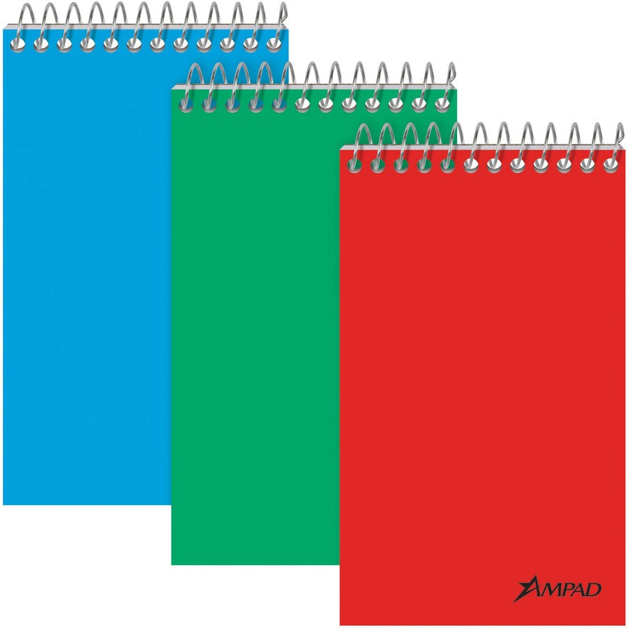 Oxford Narrow Ruled Pocket Size Memo Book - 60 Sheets - Wire Bound - 15 lb Basis Weight - 3’’ x 5’’ Sheet - White Paper