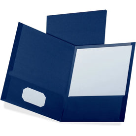 Oxford Recycled Pocket Folder - 100 Sheet Capacity - Blue - Eco-Friendly - Folders