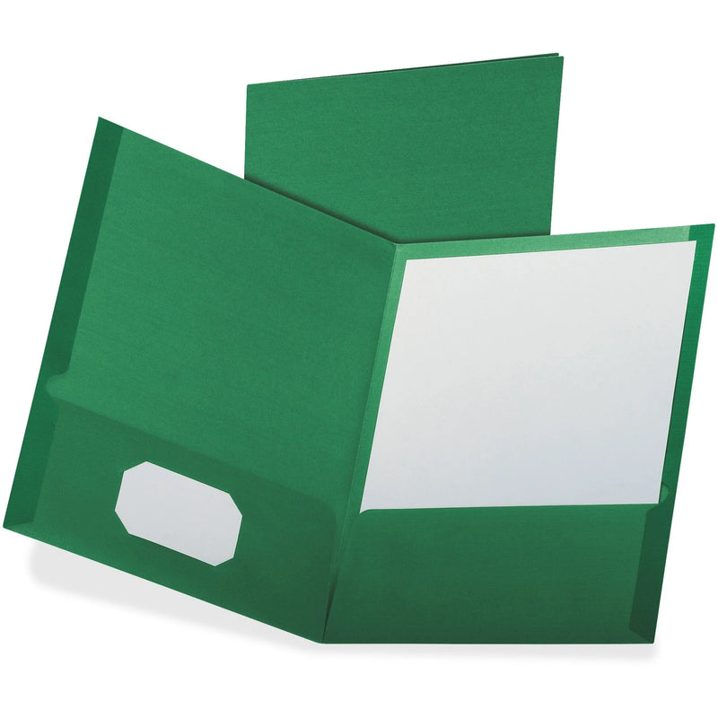 Oxford Recycled Pocket Folder: Dark Green 100 Sheets Capacity - Folders